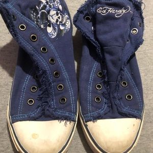 Ed Hardy converse tennis shoes.